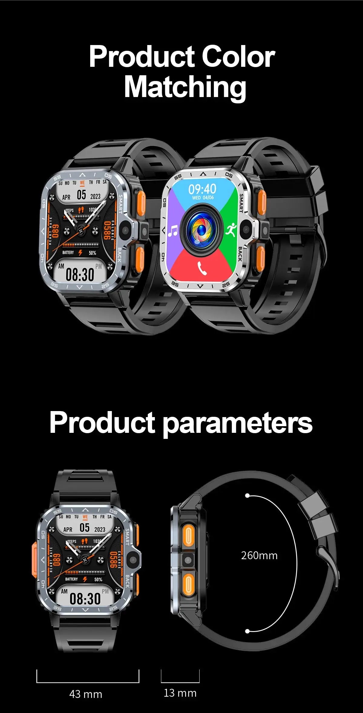 Valdus PGD Android Smart Watch Men GPS 16G/64G ROM Storage HD Dual Camera NFC 2G 4G SIM Card WIFI Wireless Fast Internet Access - Tech Triumph Shop