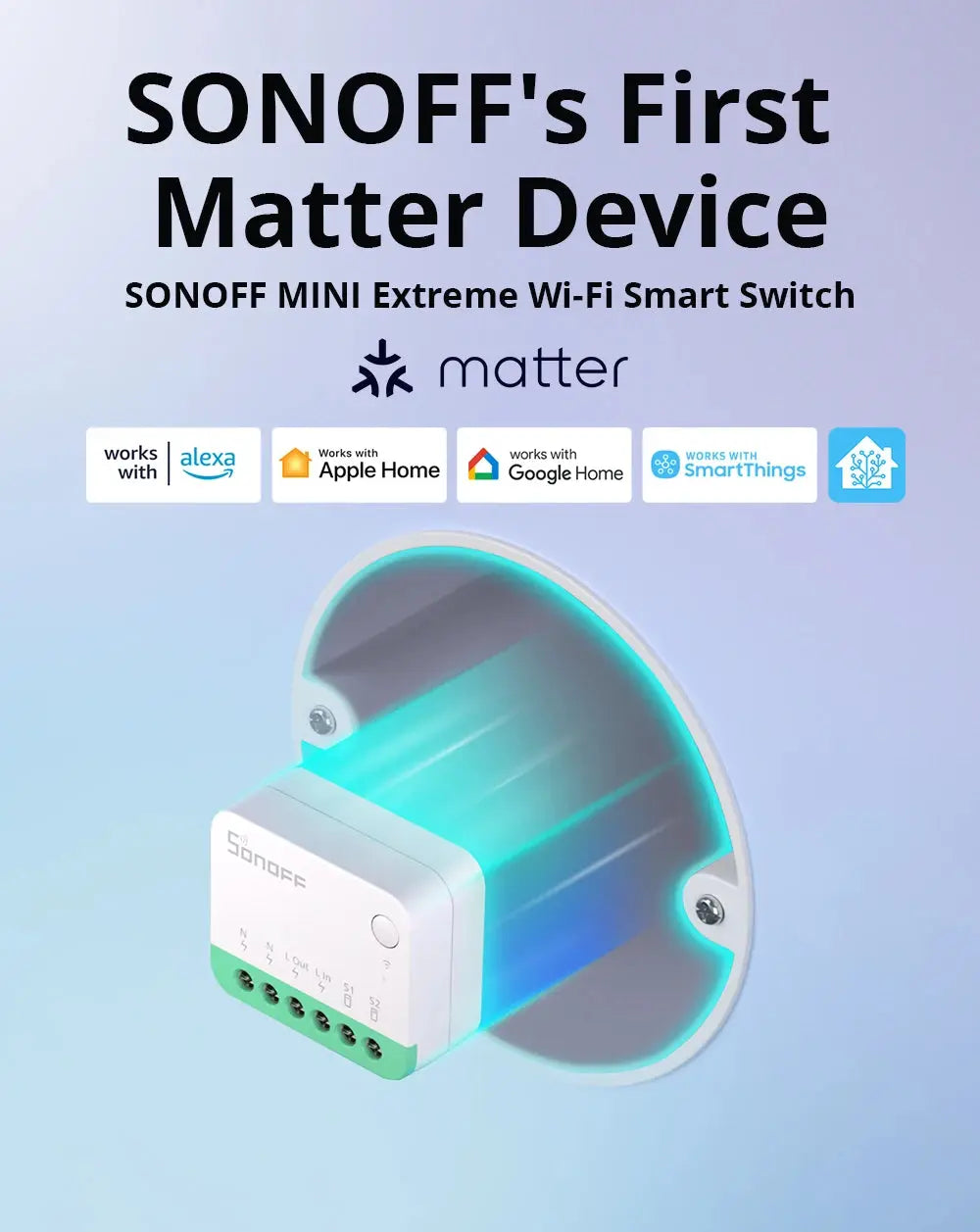 Sonoff Mini R4 Matter WiFi Smart Home Light Switch Sonoff Mini R4 Extreme Matter Relay Work with Alexa Google Home Homekit Tech Triumph Shop