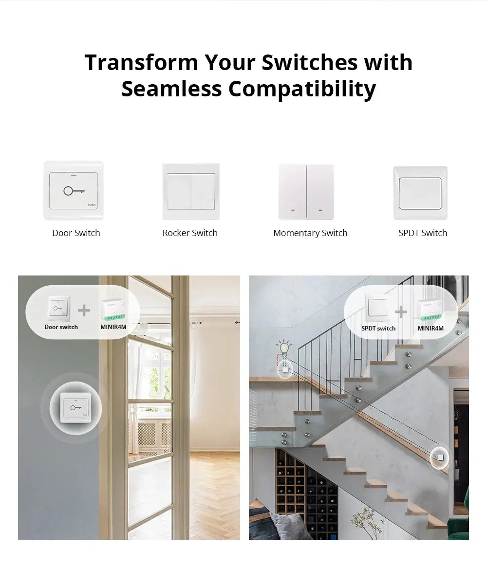 Sonoff Mini R4 Matter WiFi Smart Home Light Switch Sonoff Mini R4 Extreme Matter Relay Work with Alexa Google Home Homekit Tech Triumph Shop