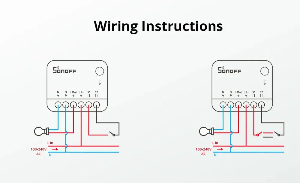 Sonoff Mini R4 Matter WiFi Smart Home Light Switch Sonoff Mini R4 Extreme Matter Relay Work with Alexa Google Home Homekit Tech Triumph Shop