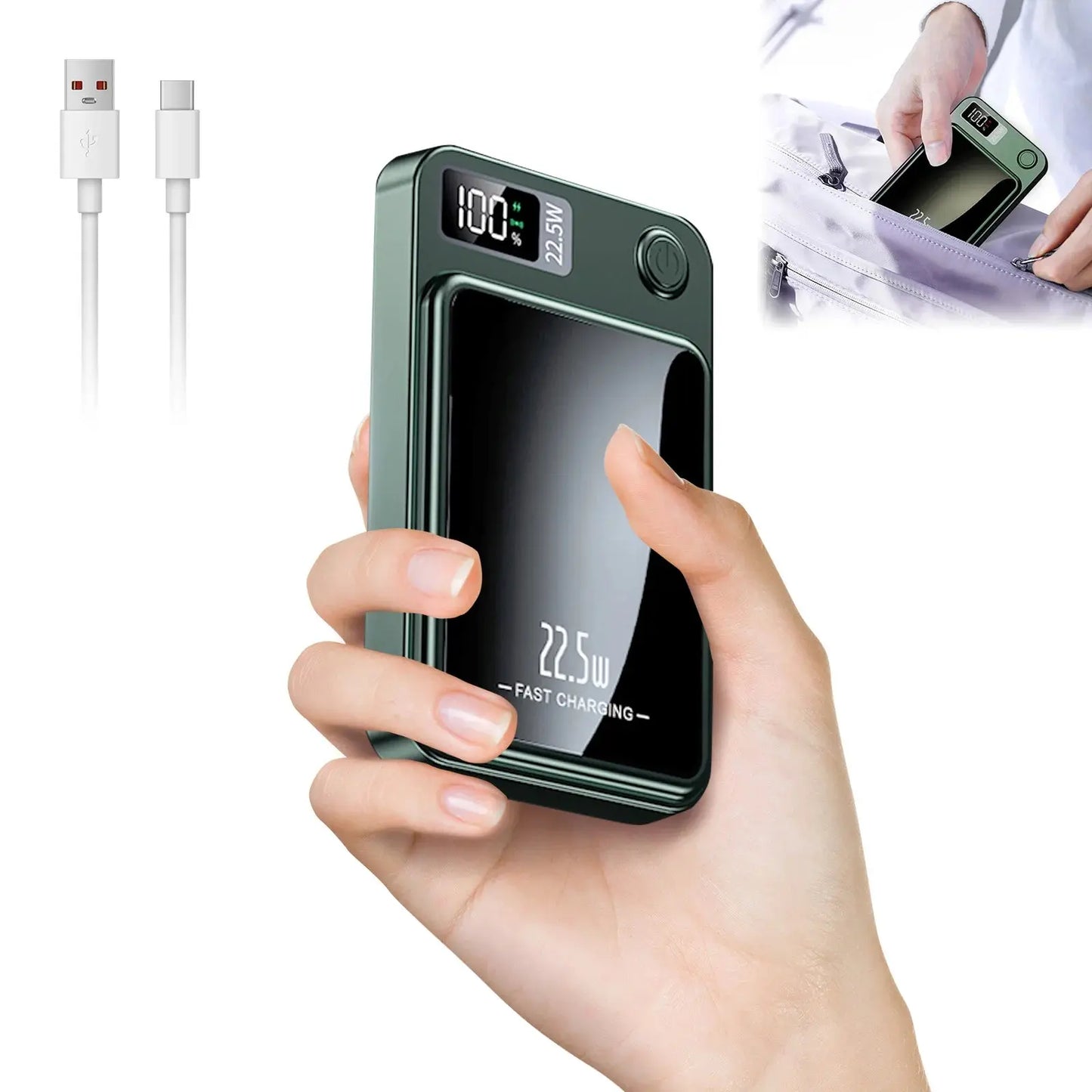 10000mAh Power Bank Magnetic Wireless Charger PD 22.5W Fast Charging for iPhone 15/14/13/12/Pro Max/Pro/Plus/Mini/ AirPods 3/2 Tech Triumph Shop