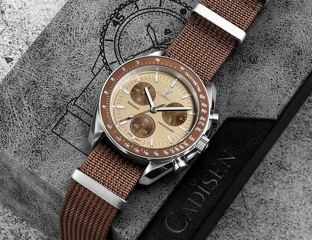 CADISEN New Men's Watches Luxury Quartz Wrist Watch For Men Sapphire AR Coated Tech Triumph Shop