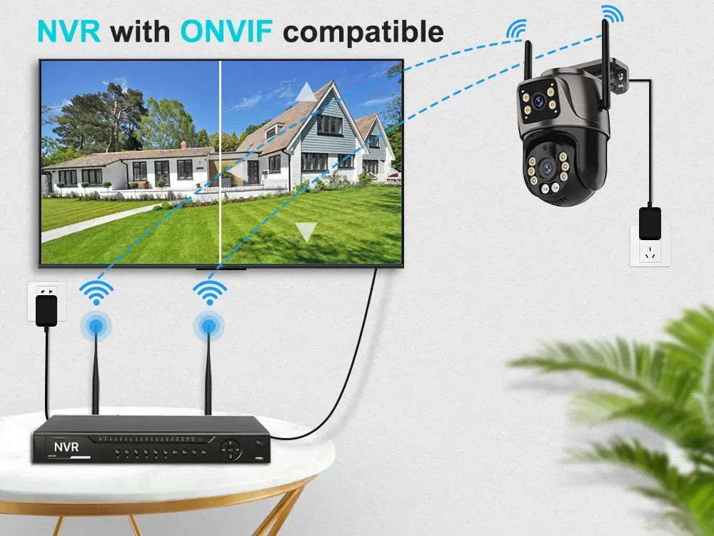 4K 8MP HD Wifi PTZ Camera Outdoor 4MP Dual Lens Dual Screen AI Auto Tracking IP Camera CCTV Audio Video Surveillance P2P iCSee Tech Triumph Shop