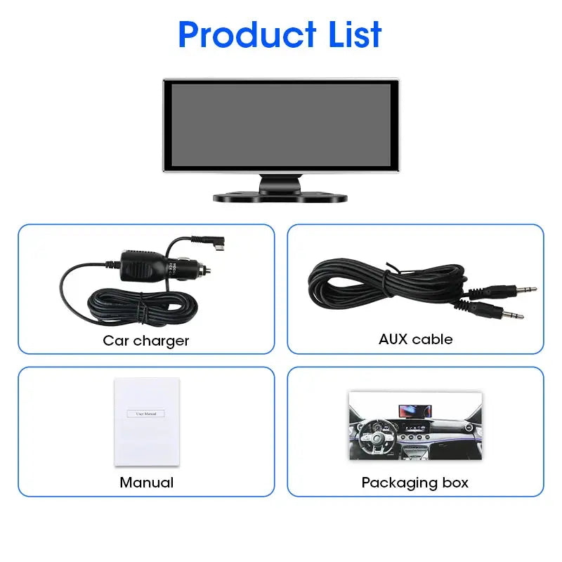 10/11.26 inch Dash Cam 4K Car DVR Wireless Carplay & Android Auto GPS Navigation Video Recorder Dashboard Dual Lens Wifi FM AUX Tech Triumph Shop