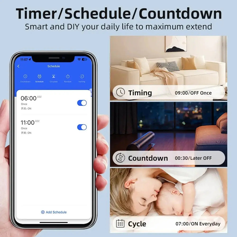 16A MINI Wifi Smart Switch Breaker 2WAY Control Timer Wireless Switches Smart Home Automation Work With Tuya Alexa Google Home Tech Triumph Shop