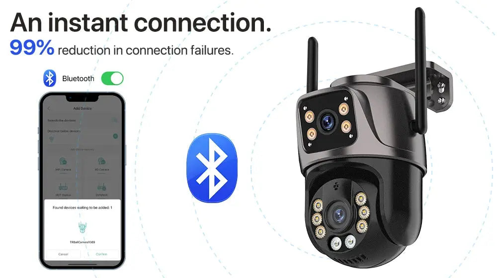 4K 8MP HD Wifi PTZ Camera Outdoor 4MP Dual Lens Dual Screen AI Auto Tracking IP Camera CCTV Audio Video Surveillance P2P iCSee Tech Triumph Shop