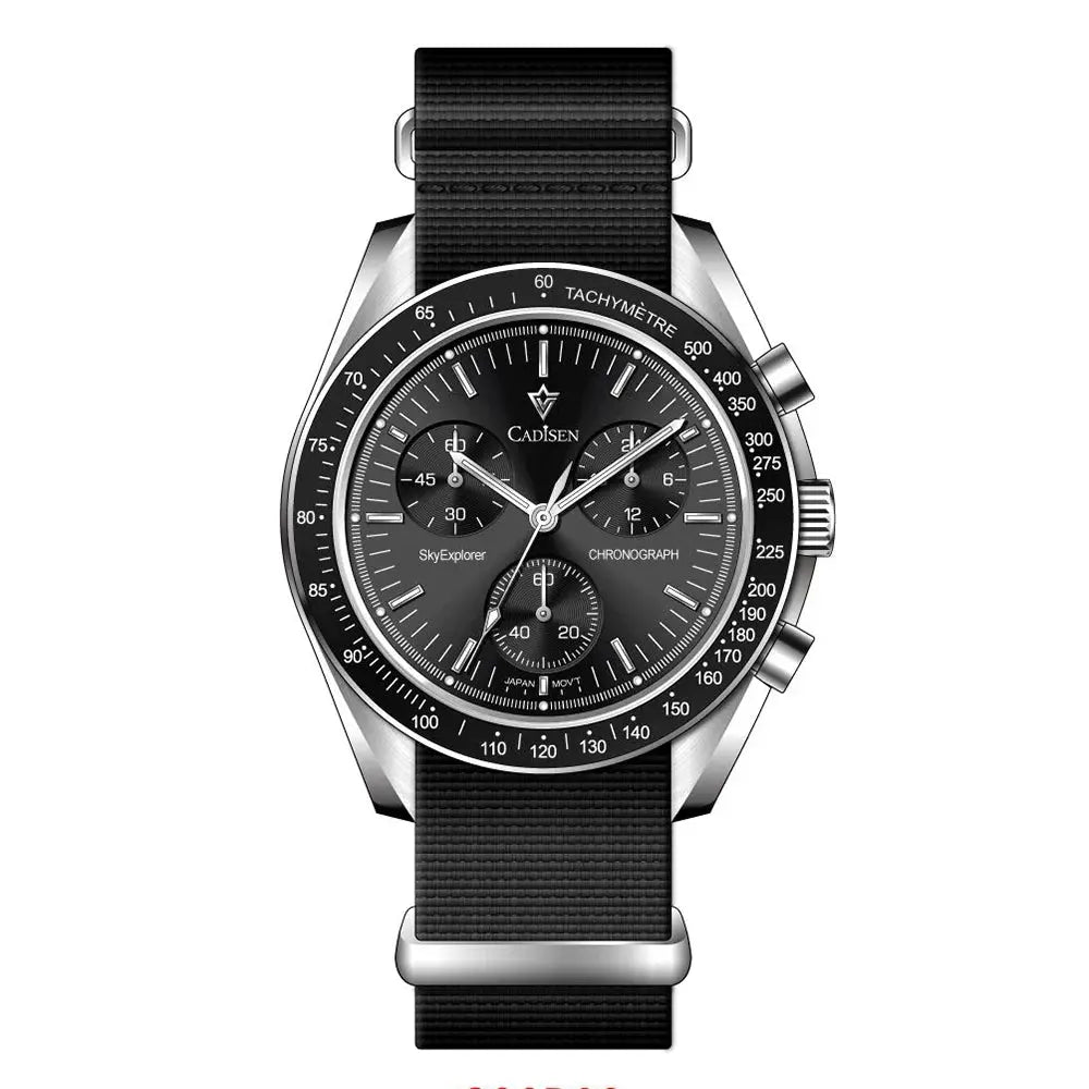 CADISEN New Men's Watches Luxury Quartz Wrist Watch For Men Sapphire AR Coated Tech Triumph Shop