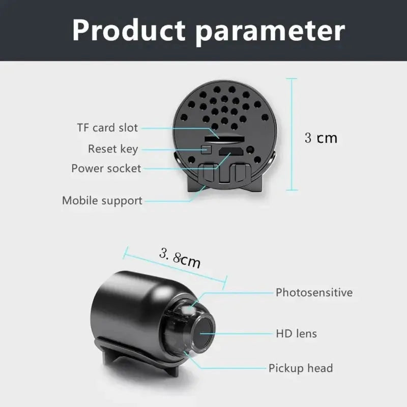 1080P New X5 Mini Camera Clear Night Vision Light weight Portable Premium Cams Motion Detection Wireless Surveillance Camera Tech Triumph Shop