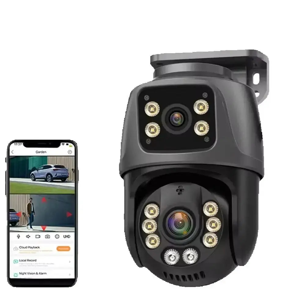 4K 8MP HD Wifi PTZ Camera Outdoor 4MP Dual Lens Dual Screen AI Auto Tracking IP Camera CCTV Audio Video Surveillance P2P iCSee Tech Triumph Shop