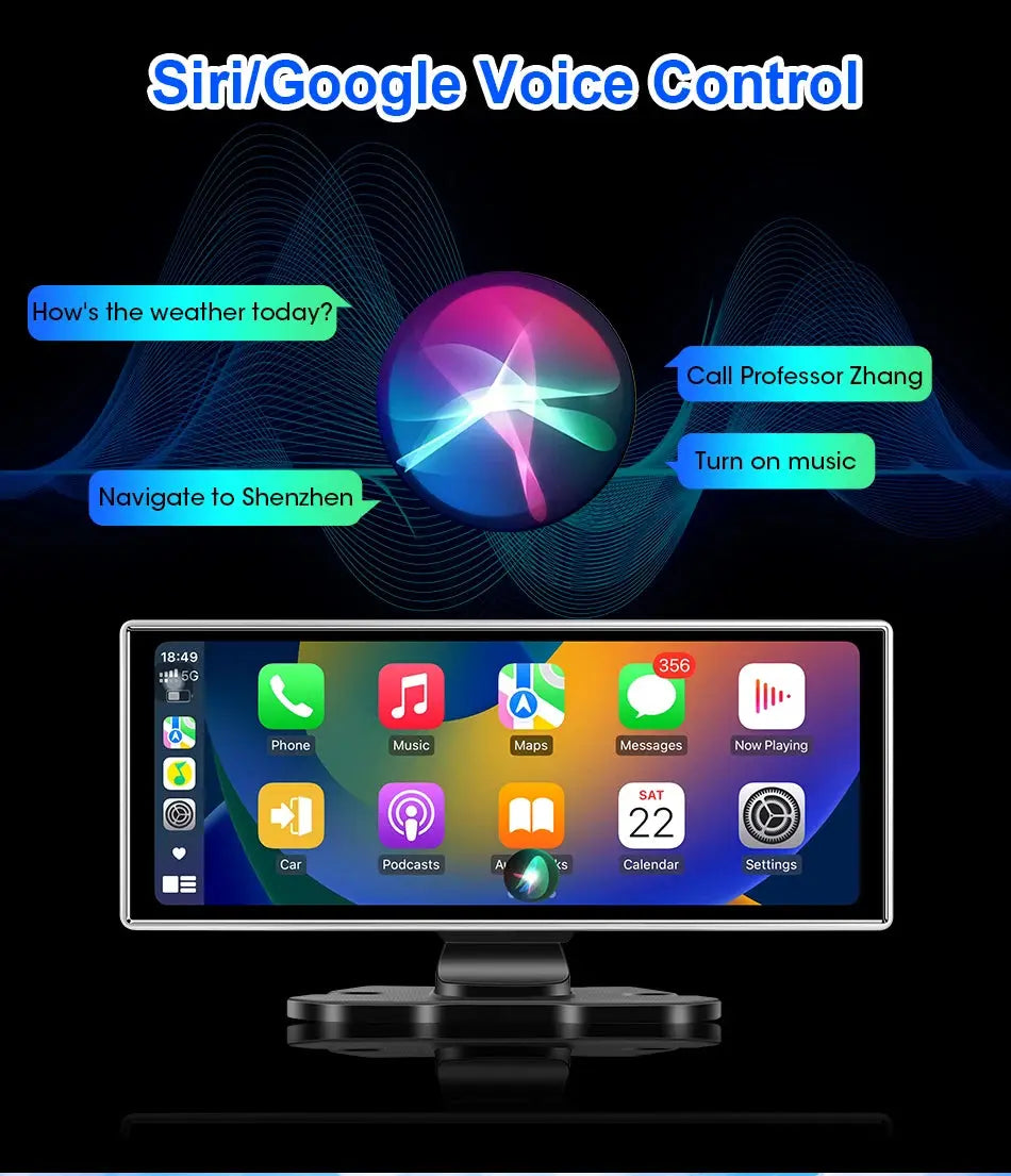 10/11.26 inch Dash Cam 4K Car DVR Wireless Carplay & Android Auto GPS Navigation Video Recorder Dashboard Dual Lens Wifi FM AUX Tech Triumph Shop