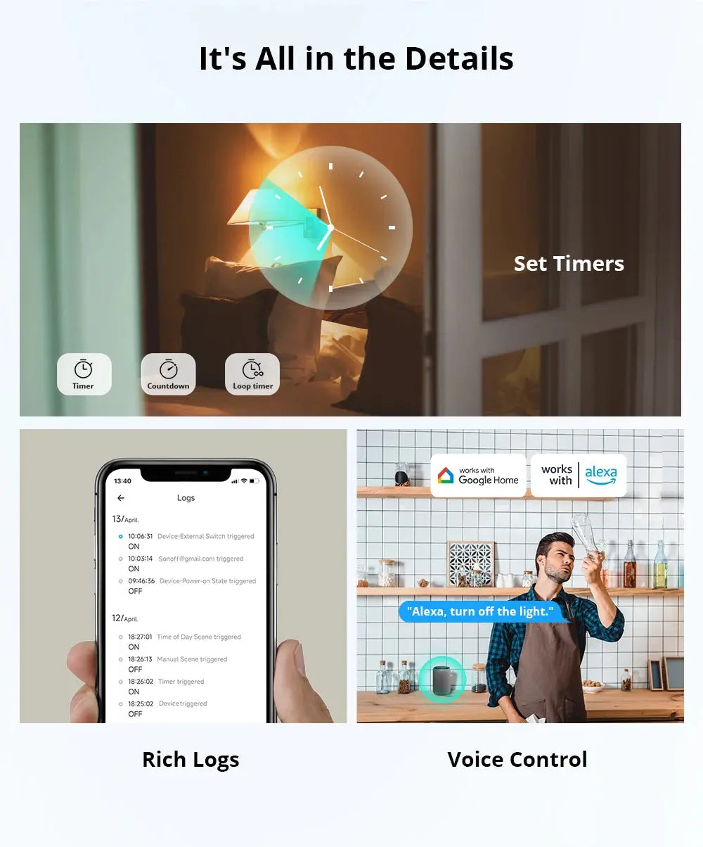 Sonoff Mini R4 Matter WiFi Smart Home Light Switch Sonoff Mini R4 Extreme Matter Relay Work with Alexa Google Home Homekit Tech Triumph Shop