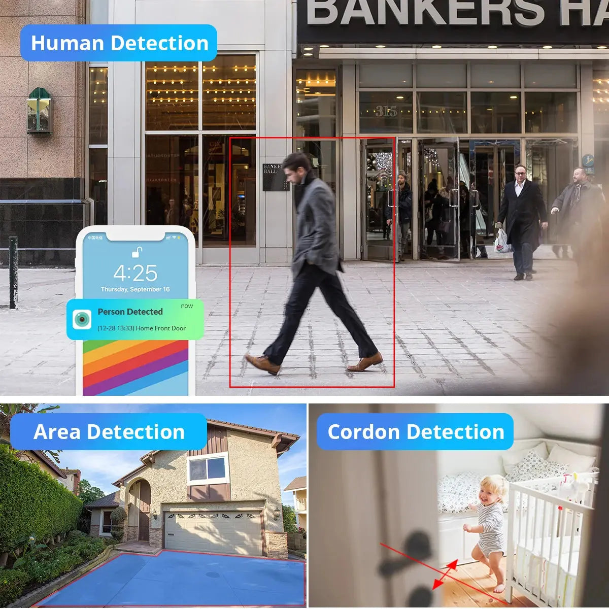 8MP 4K IP Camera Wifi Wireless 5MP AI Human Detect iCSee CCTV Bullet Outdoor Surveillance Security Protection Video Camera Cam Tech Triumph Shop