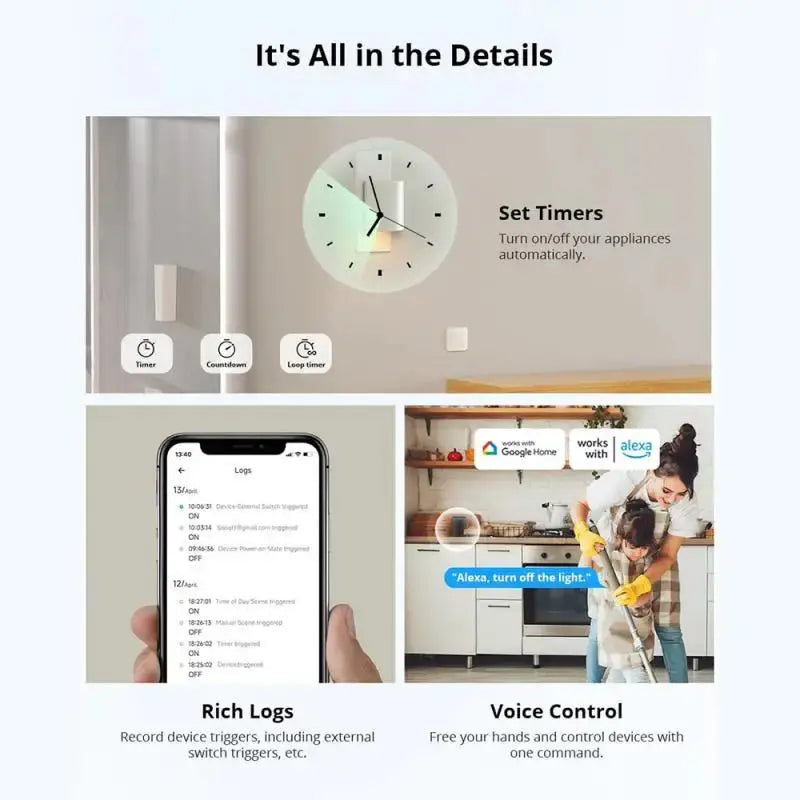 Sonoff Mini R4 Matter WiFi Smart Home Light Switch Sonoff Mini R4 Extreme Matter Relay Work with Alexa Google Home Homekit Tech Triumph Shop