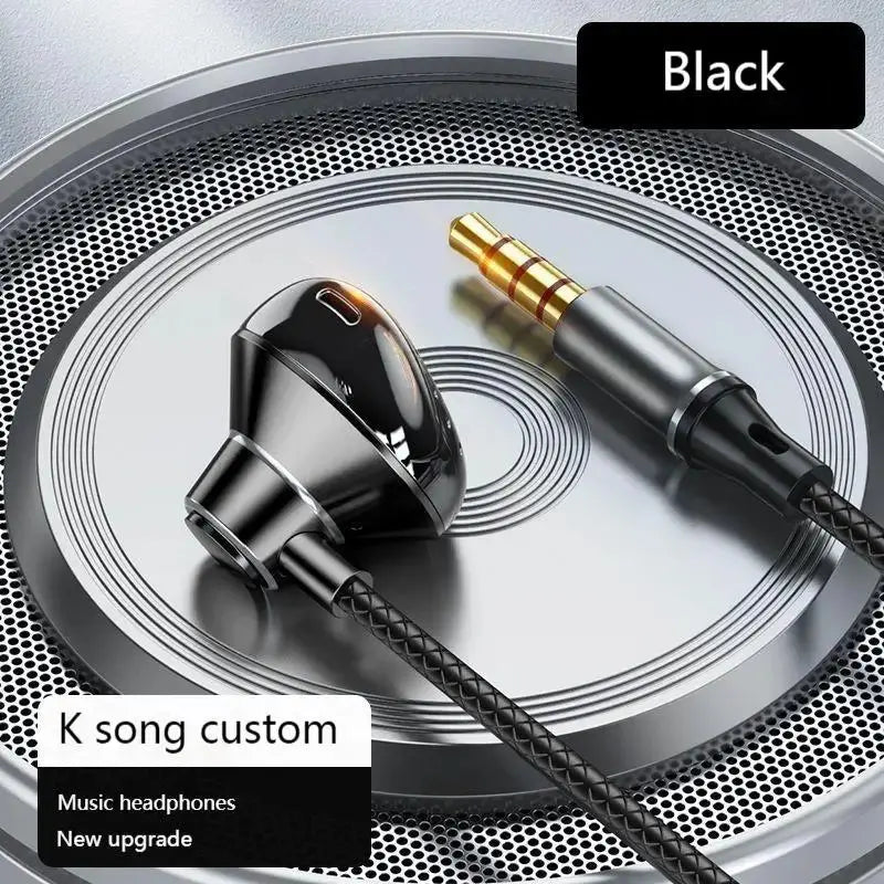 9D Bass Stereo Type C&3.5mm Headphones Volume Control Headset With HD Mic Wired Earbuds For iPhone15/16 Samsung Galaxy Earphones Tech Triumph Shop