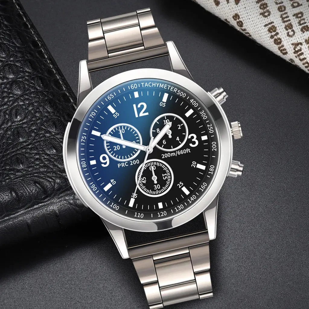 1/2PCS Men Business Watches Fashion Men's Steel Band Quartz Watch with Bracelet(Box not Included) Tech Triumph Shop