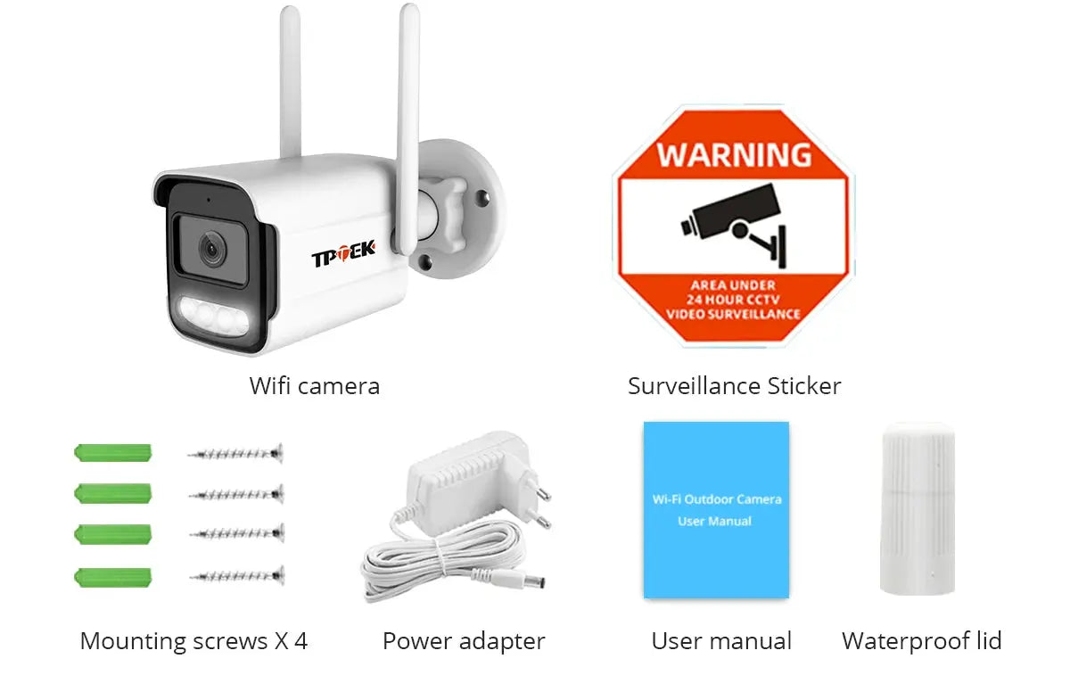 8MP 4K IP Camera Wifi Wireless 5MP AI Human Detect iCSee CCTV Bullet Outdoor Surveillance Security Protection Video Camera Cam Tech Triumph Shop
