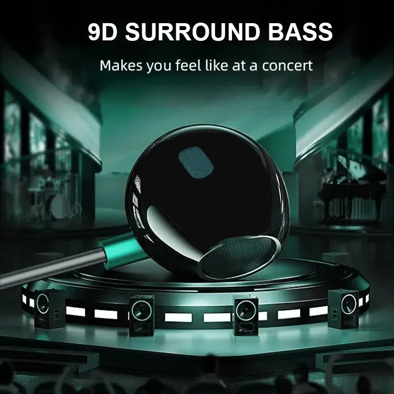 9D Bass Stereo Type C&3.5mm Headphones Volume Control Headset With HD Mic Wired Earbuds For iPhone15/16 Samsung Galaxy Earphones Tech Triumph Shop