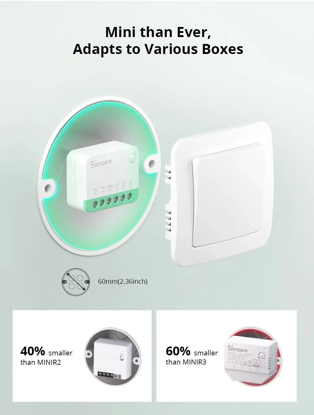 Sonoff Mini R4 Matter WiFi Smart Home Light Switch Sonoff Mini R4 Extreme Matter Relay Work with Alexa Google Home Homekit Tech Triumph Shop