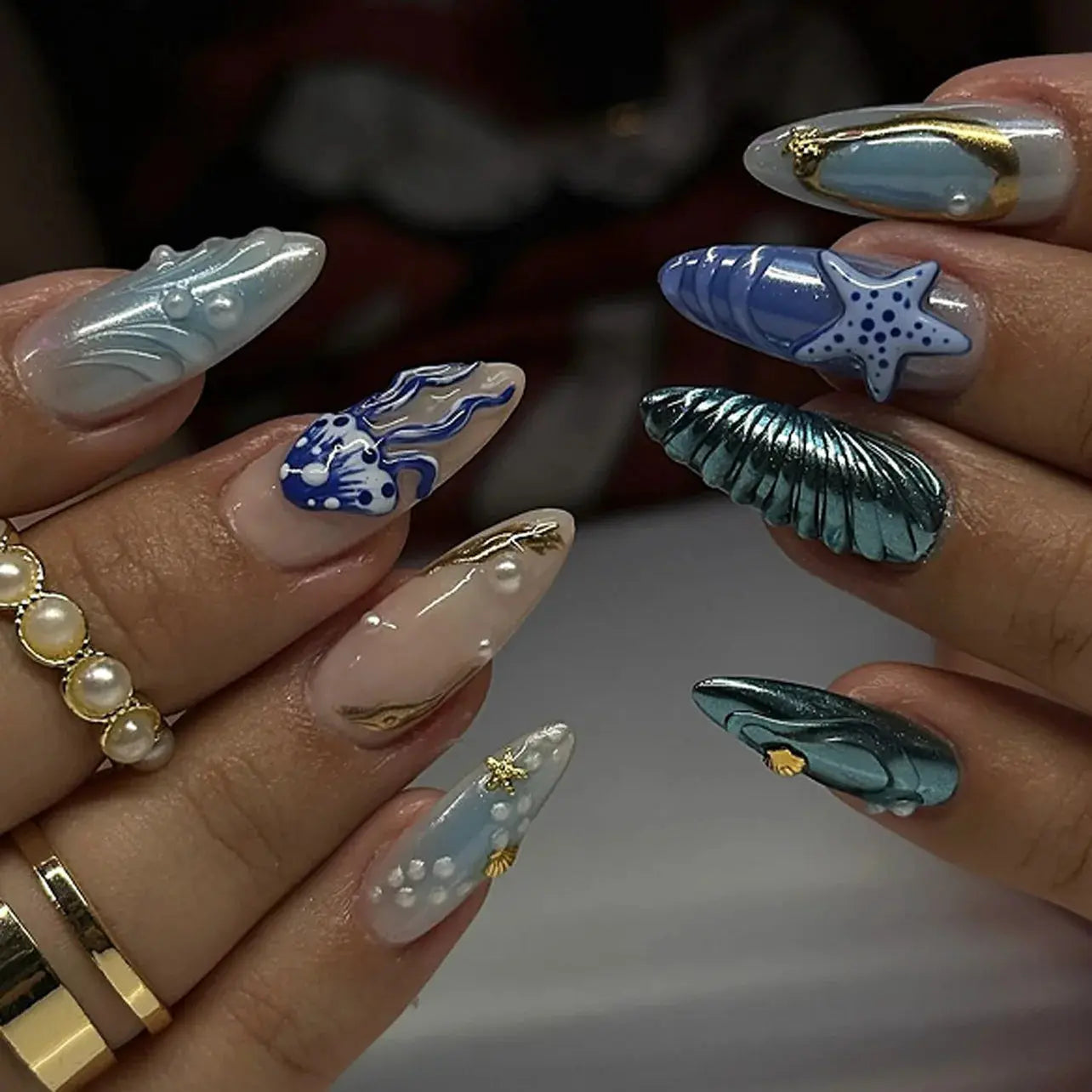 24Pcs False Nails Spicy Girl Silver Bow with Diamond Fake Nails with Glue Almond Press on Nails Black Cool Y2k Almond Nail Set Tech Triumph Shop
