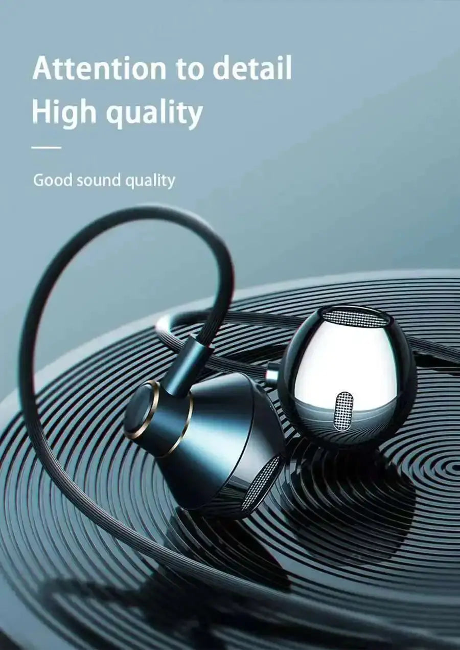 9D Bass Stereo Type C&3.5mm Headphones Volume Control Headset With HD Mic Wired Earbuds For iPhone15/16 Samsung Galaxy Earphones Tech Triumph Shop