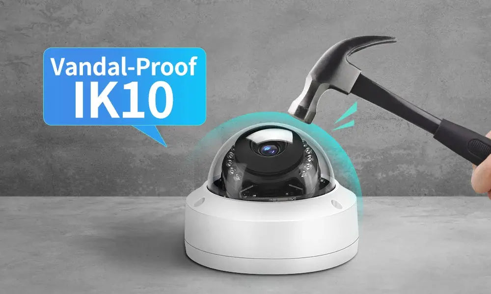 8MP 4K POE IP Camera IK10 Explosion-proof Outdoor H.265 Onvif Metal Dome CCTV Security Protection 4MP Video Surveillance Tech Triumph Shop