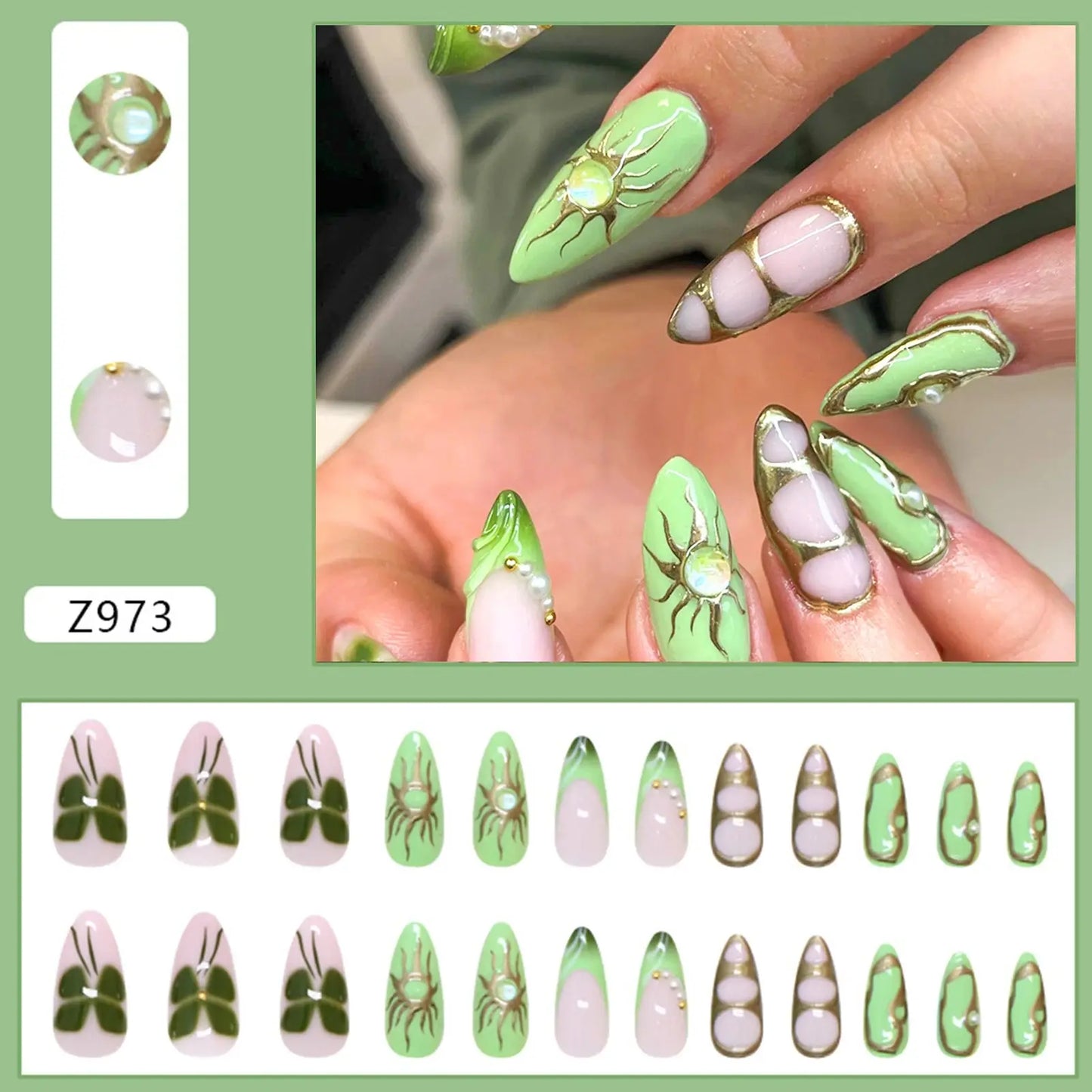 24pcs White Flower Fake Nail Tips Ins Yellow Pink Blush False Nails Wearable Full Cover European Almond Shaped Press on Nails Tech Triumph Shop