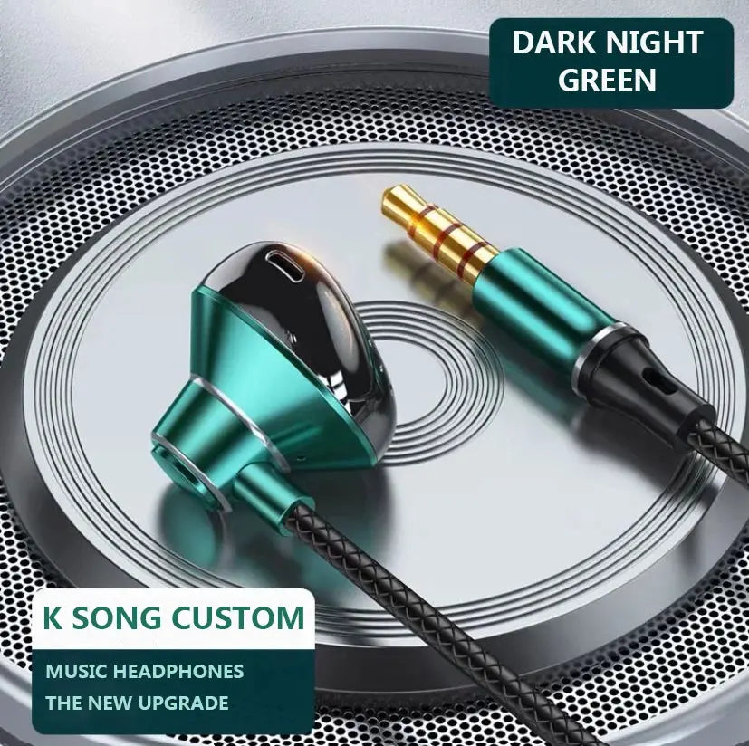 9D Bass Stereo Type C&3.5mm Headphones Volume Control Headset With HD Mic Wired Earbuds For iPhone15/16 Samsung Galaxy Earphones Tech Triumph Shop