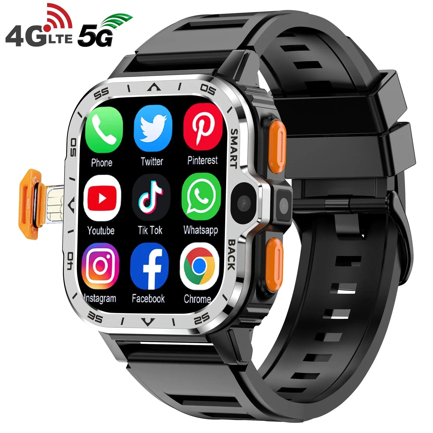 Valdus PGD Android Smart Watch Men GPS 16G/64G ROM Storage HD Dual Camera NFC 2G 4G SIM Card WIFI Wireless Fast Internet Access - Tech Triumph Shop