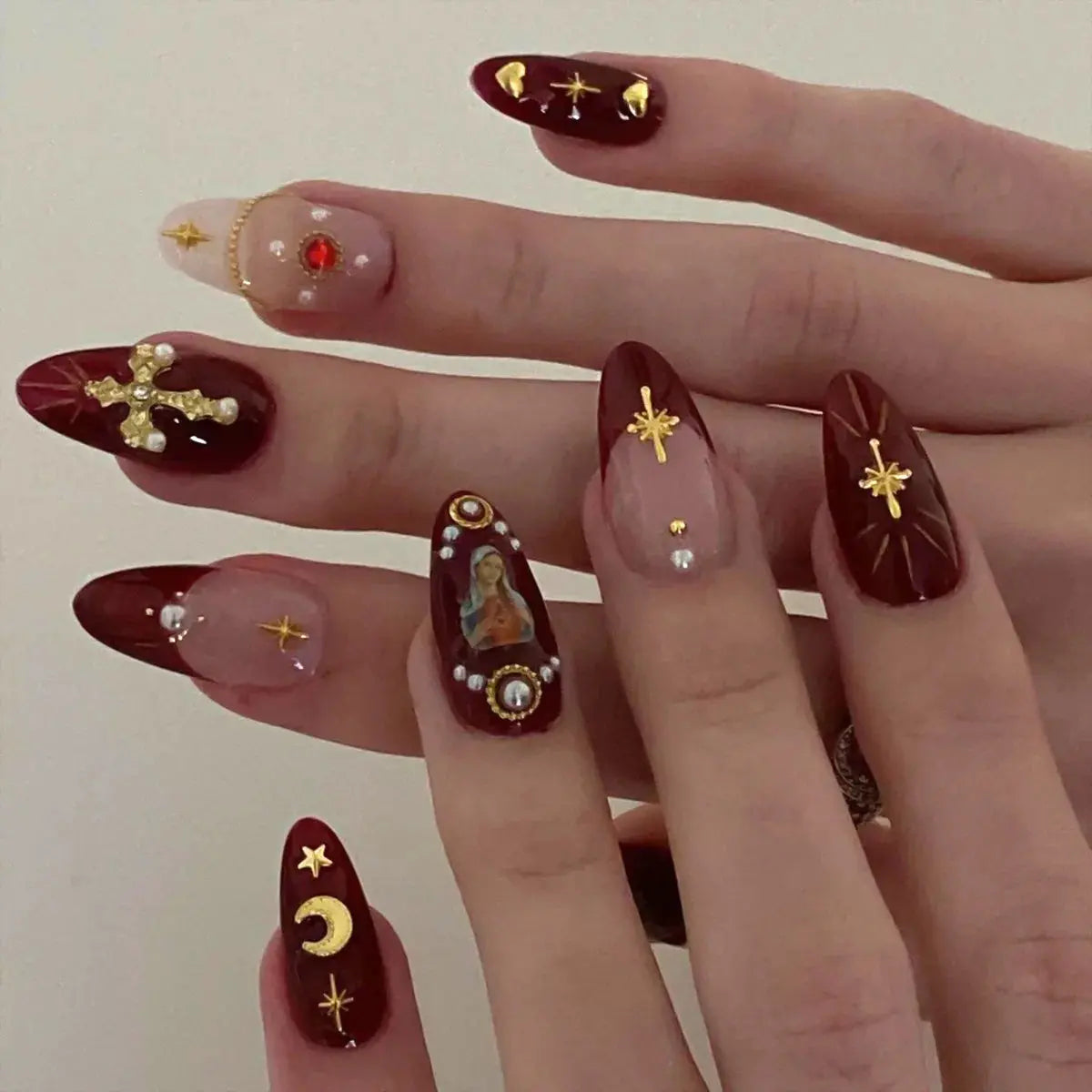 24Pcs False Nails Spicy Girl Silver Bow with Diamond Fake Nails with Glue Almond Press on Nails Black Cool Y2k Almond Nail Set Tech Triumph Shop