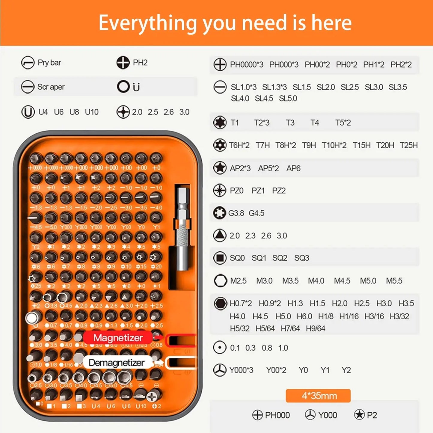 25/115/135/140 in1 Screwdriver Set Magnetic Torx Phillips Screw Bit Kit With Electrical Remover Wrench Repair Phone PC Tools Tech Triumph Shop
