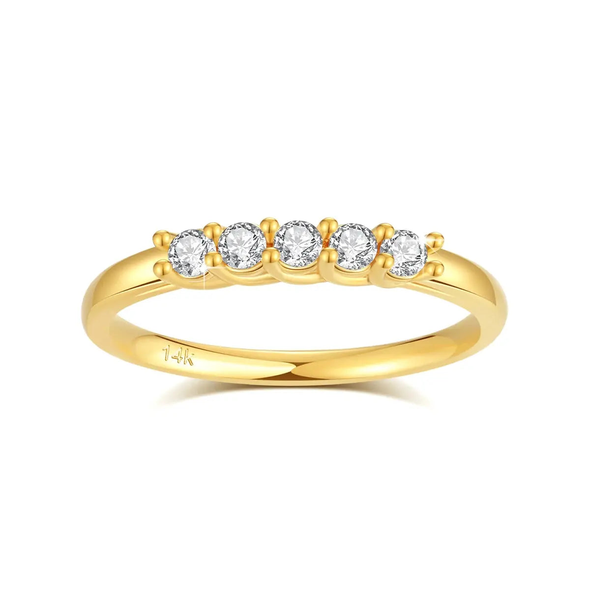 100% Real 14k Gold Ring Wedding Band Moissanite Diamond Promise K Gold Gifts For Women High Quality Luxury Engagement Jewelry Tech Triumph Shop