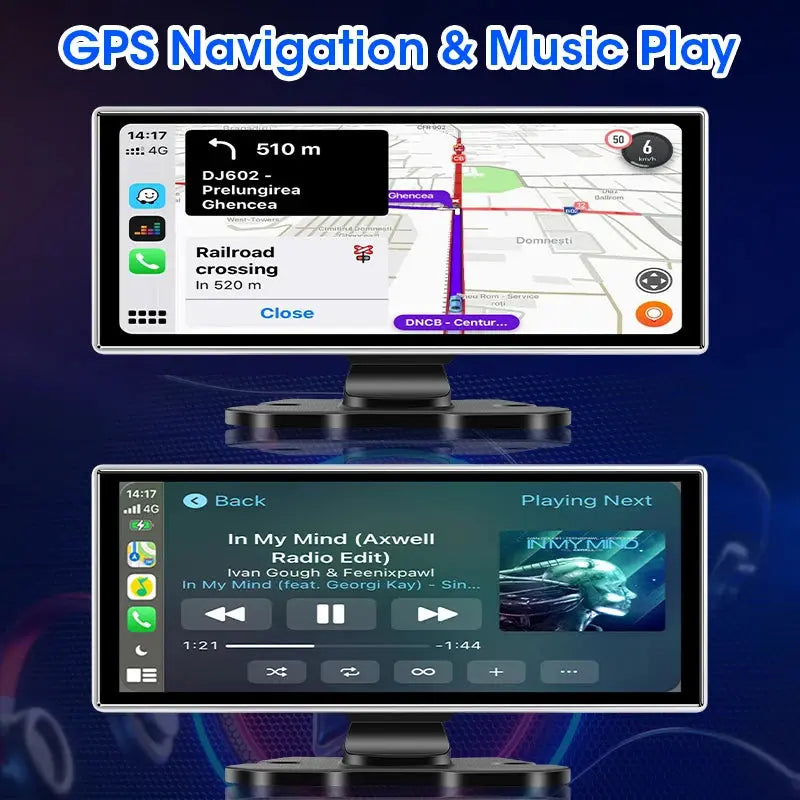 10/11.26 inch Dash Cam 4K Car DVR Wireless Carplay & Android Auto GPS Navigation Video Recorder Dashboard Dual Lens Wifi FM AUX Tech Triumph Shop