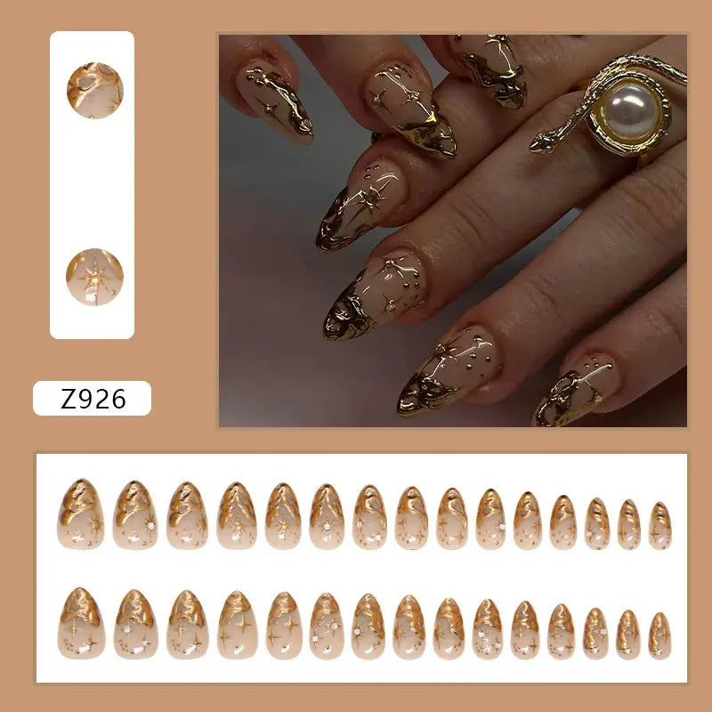 24pcs White Flower Fake Nail Tips Ins Yellow Pink Blush False Nails Wearable Full Cover European Almond Shaped Press on Nails Tech Triumph Shop
