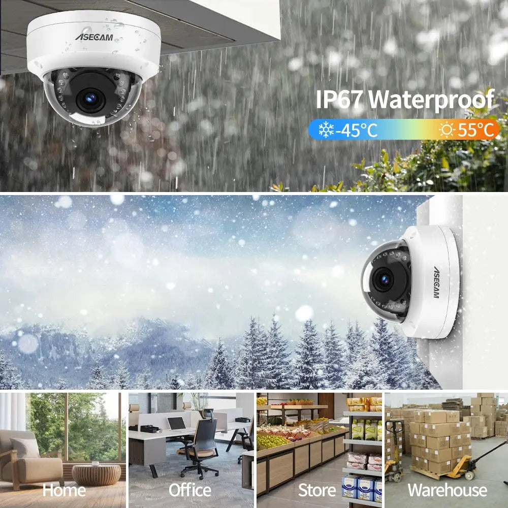 8MP 4K POE IP Camera IK10 Explosion-proof Outdoor H.265 Onvif Metal Dome CCTV Security Protection 4MP Video Surveillance Tech Triumph Shop