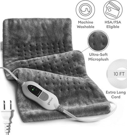Heating Pad XL, Double-sided, Tabby Gray Geniani