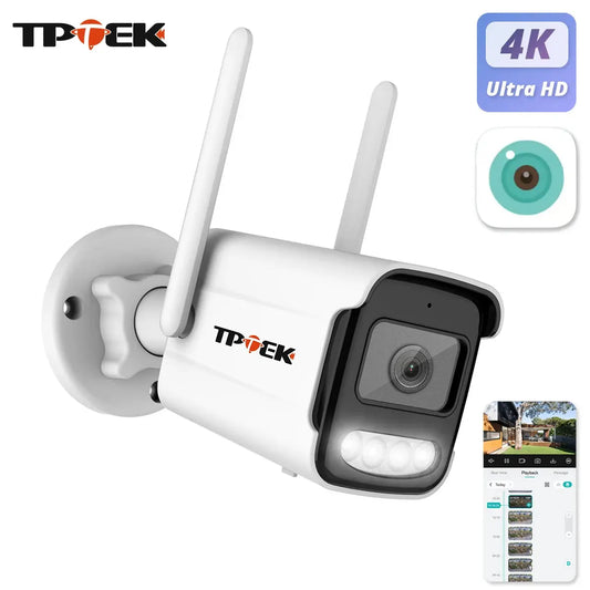 8MP 4K IP Camera Wifi Wireless 5MP AI Human Detect iCSee CCTV Bullet Outdoor Surveillance Security Protection Video Camera Cam Tech Triumph Shop