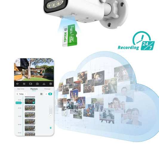 8MP 4K IP Camera Wifi Wireless 5MP AI Human Detect iCSee CCTV Bullet Outdoor Surveillance Security Protection Video Camera Cam Tech Triumph Shop