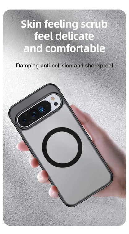 For Google Pixel 9 Pro XL 8 7 Pro 8a 7a Magsafe Case Matte White & Clear Wireless Charging Shockproof Magnetic Armor Cover Tech Triumph Shop