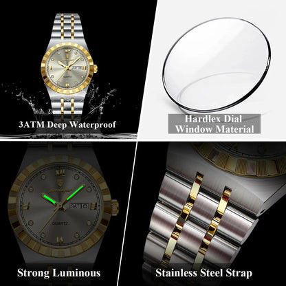 POEDAGAR Luxury Original Ladies Watch Luminous Waterproof Week Date Woman Wristwatch Stainless Steel Women Quartz Watches Female Tech Triumph Shop