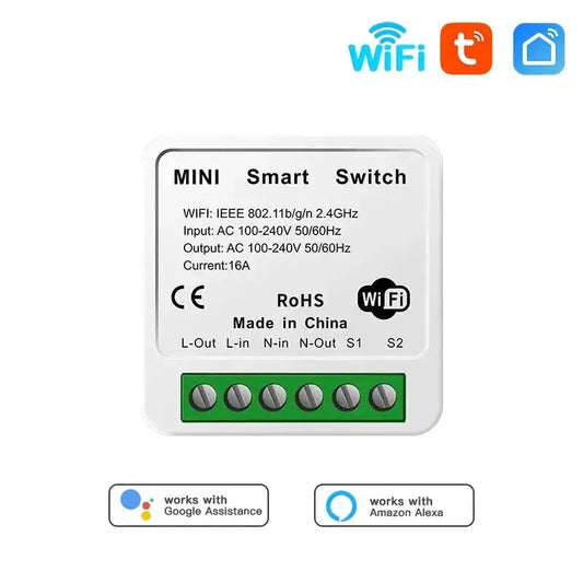 16A MINI Wifi Smart Switch Breaker 2WAY Control Timer Wireless Switches Smart Home Automation Work With Tuya Alexa Google Home Tech Triumph Shop