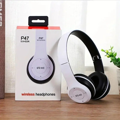 P47 Wireless bluetooth headphone With Mic Noise Cancelling Headsets Stereo Sound Earphones Sports Gaming Headphones Supports PC Tech Triumph Shop