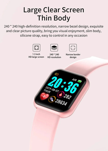 Multifunctional Smart Watch Men Women Bluetooth Connected Phone Music Fitness Sports Bracelet Sleep Monitor Y68 Smartwatch D20 - Tech Triumph Shop