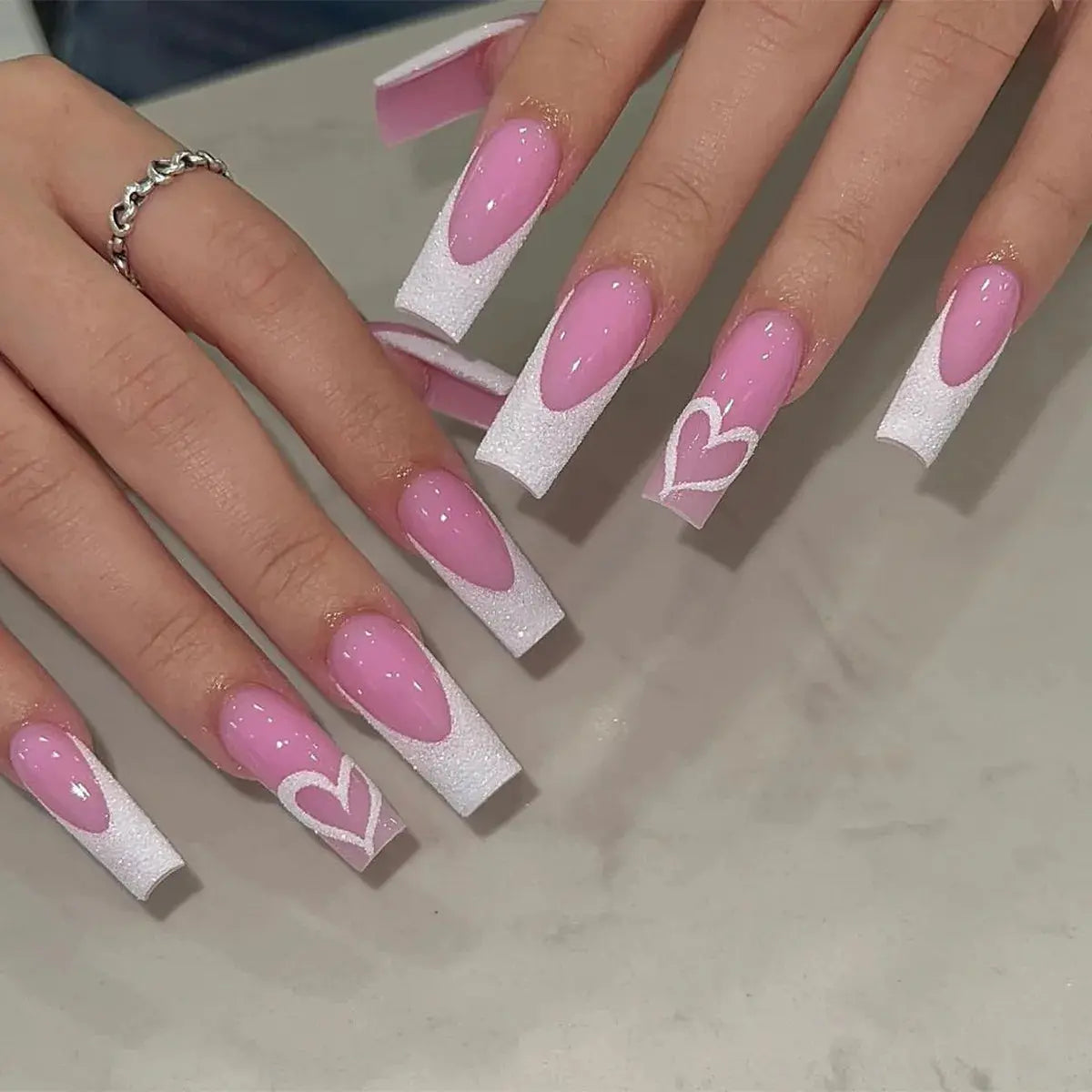 White French Press on Nails 3D Bowknot Fake Nails Tips Full Cover Wearable False Nails for Women and Girls DIY Manicure 24Pcs Tech Triumph Shop