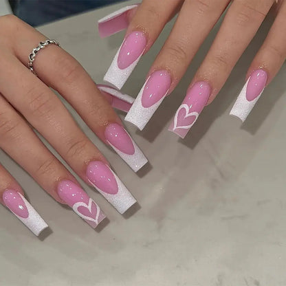 White French Press on Nails 3D Bowknot Fake Nails Tips Full Cover Wearable False Nails for Women and Girls DIY Manicure 24Pcs Tech Triumph Shop