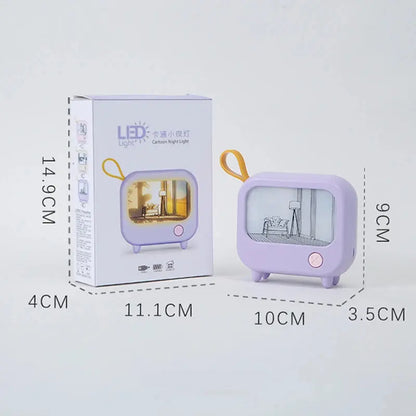 TV Painting Night Light Led Cute Child Learning Table Lamp Room Home Decoration Atmosphere Lighting Mini Desktop Birthday Gift Tech Triumph Shop