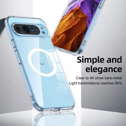 For Google Pixel 9 Pro XL 8 7 Pro 8a 7a Magsafe Case Matte White & Clear Wireless Charging Shockproof Magnetic Armor Cover Tech Triumph Shop