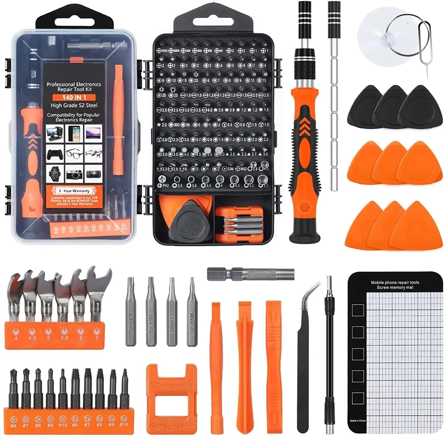 25/115/135/140 in1 Screwdriver Set  Magnetic Torx Phillips Screw Bit Kit  With Electrical Remover Wrench Repair Phone PC Tools Tech Triumph Shop