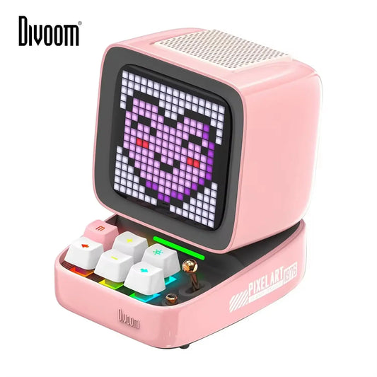 Divoom Ditoo-Pro Retro Pixel Art Bluetooth Portable Speaker Alarm Clock DIY LED Display Board, Cute Gift Home Light Decoration - Tech Triumph Shop