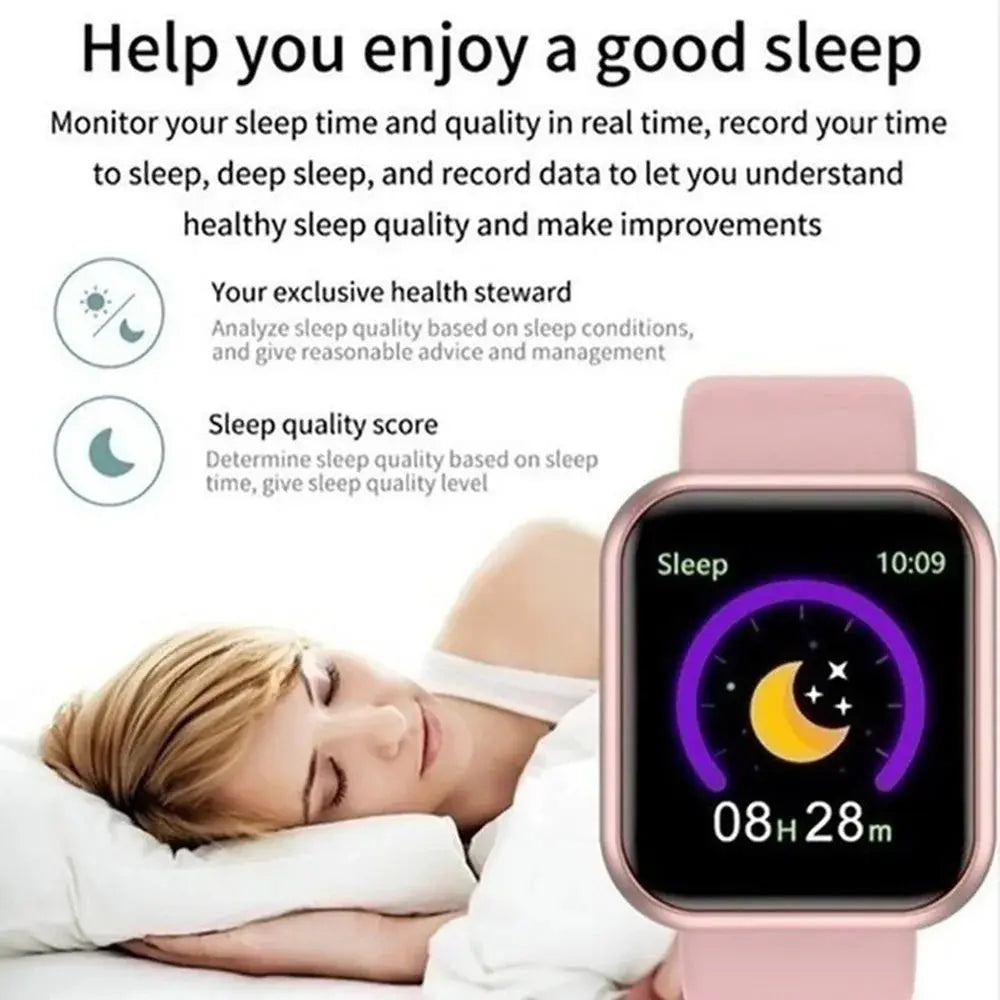 Multifunctional Smart Watch Men Women Bluetooth Connected Phone Music Fitness Sports Bracelet Sleep Monitor Y68 Smartwatch D20 - Tech Triumph Shop