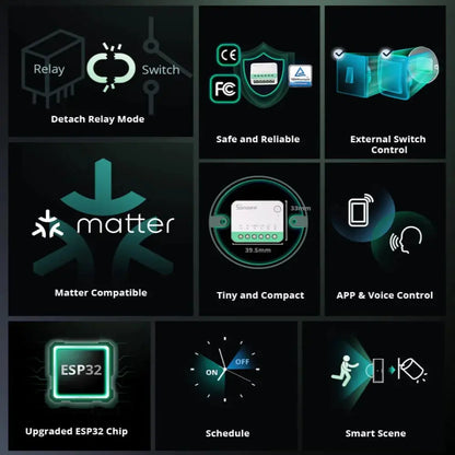 Sonoff Mini R4 Matter WiFi Smart Home Light Switch Sonoff Mini R4 Extreme Matter Relay Work with Alexa Google Home Homekit Tech Triumph Shop